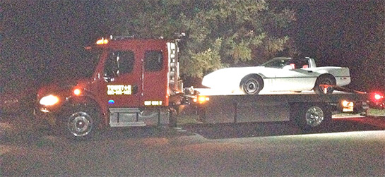 Hauling cars at night in CT using Towstar
