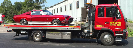 Towing using flatbed in CT