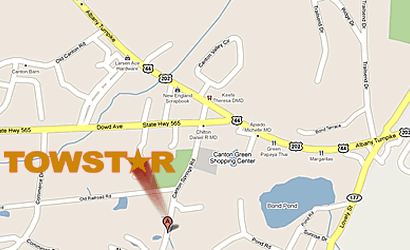 Towstar flatbed auto hauling service located in Canton CT